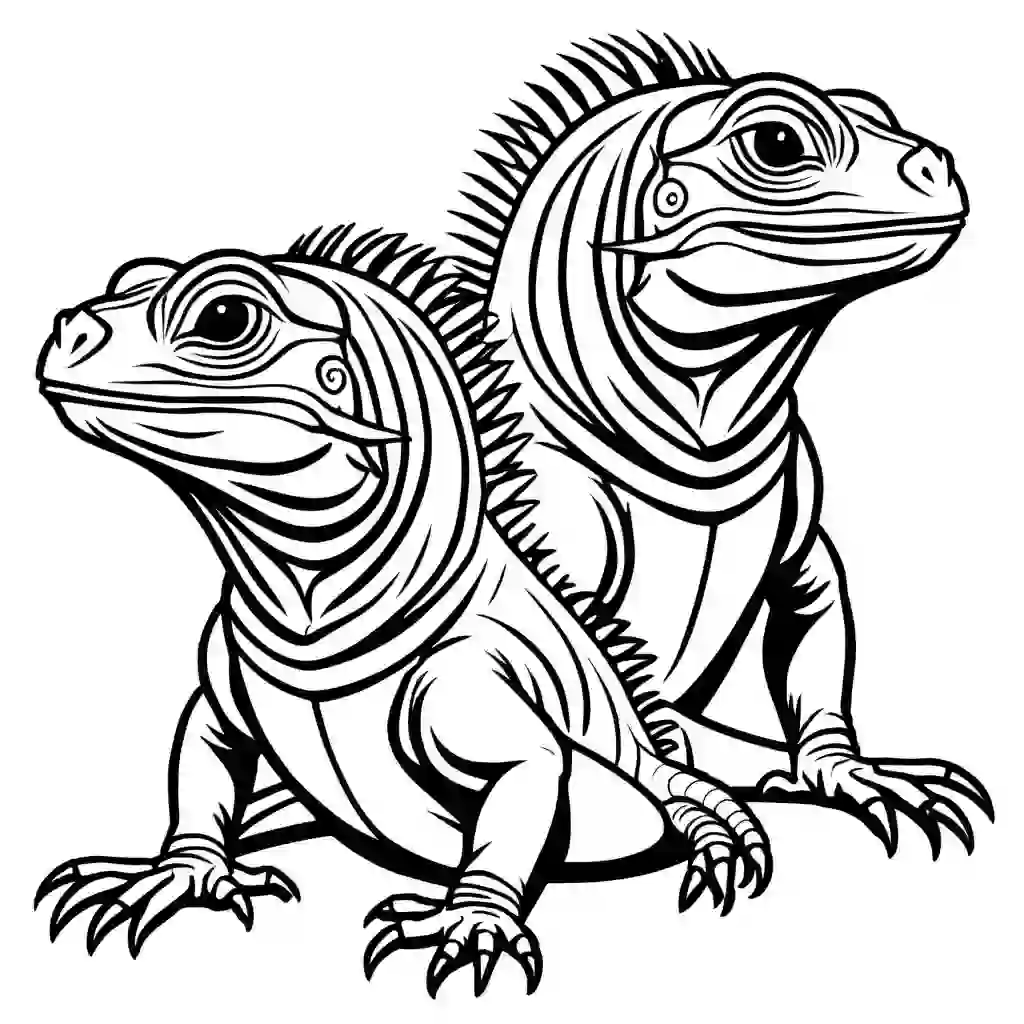 Iguanas coloring pages